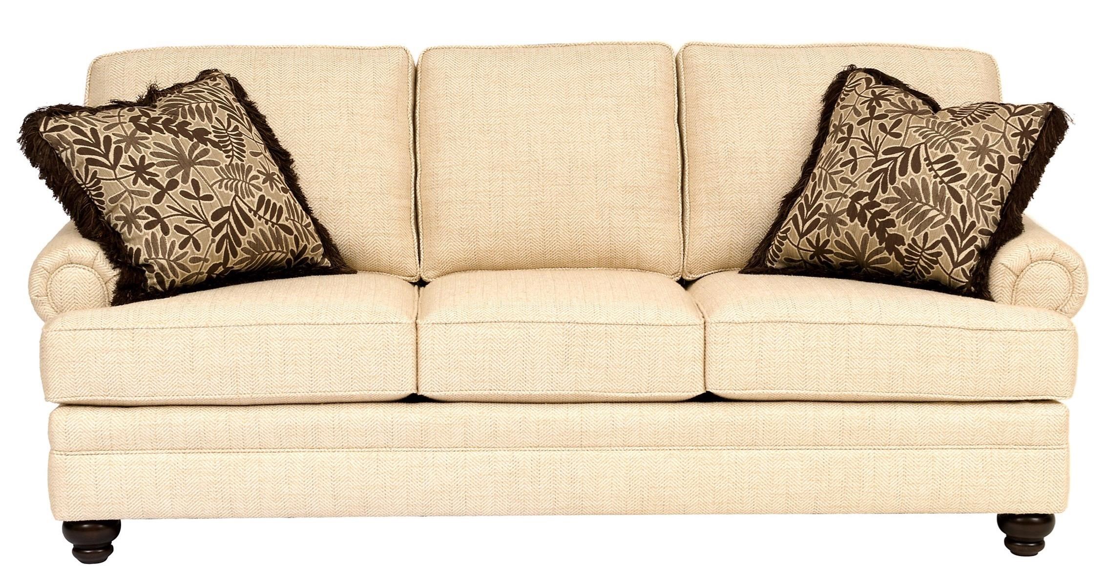 Smith Brothers 5221 Traditional Sofa with Rolled Panel Arms Malouf